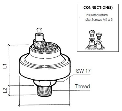 VDO Pressure switch 12.50 Bar